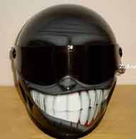 smiley face custom helmet