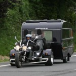 Trike hauling motorcycle trailer camper