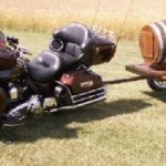 Wood barrel Motorcycle Trailer