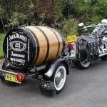 Wood barrel Motorcycle Trailer- jack daniels
