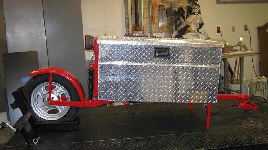single wheel box motorcycle trailer